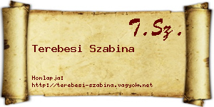 Terebesi Szabina névjegykártya